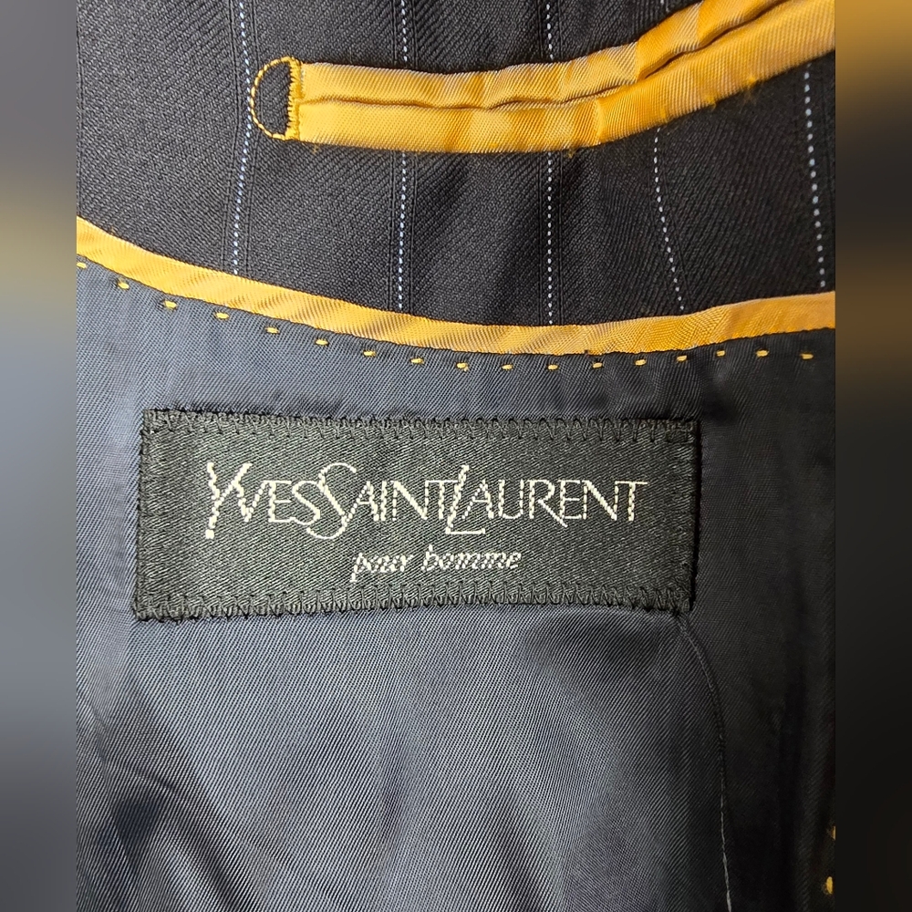 Ysl Yves Saint Laurent Pour Homme Striped Navy Pu… - image 6